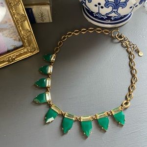 Stella and Dot Emerald Green Stone Necklace